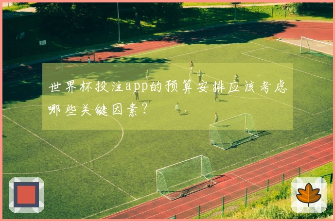 世界杯投注app的预算安排应该考虑哪些关键因素？